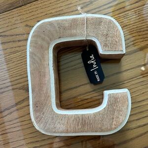 Wooden display “C” initial